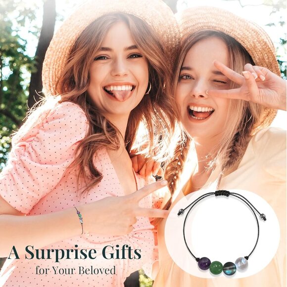 Spiritual New Beginnings Crystal Bracelet for Women - Adjustable & Healing - Picture 5 of 6